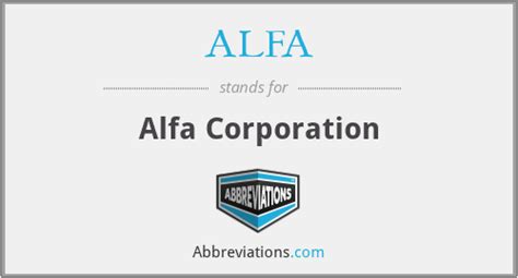 what does alfa stand for.